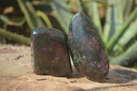 Polished Ruby Corundum In Chrome Verdite Free Forms x 4 From Zimbabwe - Toprock Gemstones and Minerals 