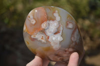 Polished Flower Agate Standing Free Forms x 2 From Madagascar - Toprock Gemstones and Minerals 