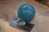 Polished Chrysocolla Conglomerate Spheres x 2 From Congo - Toprock Gemstones and Minerals 