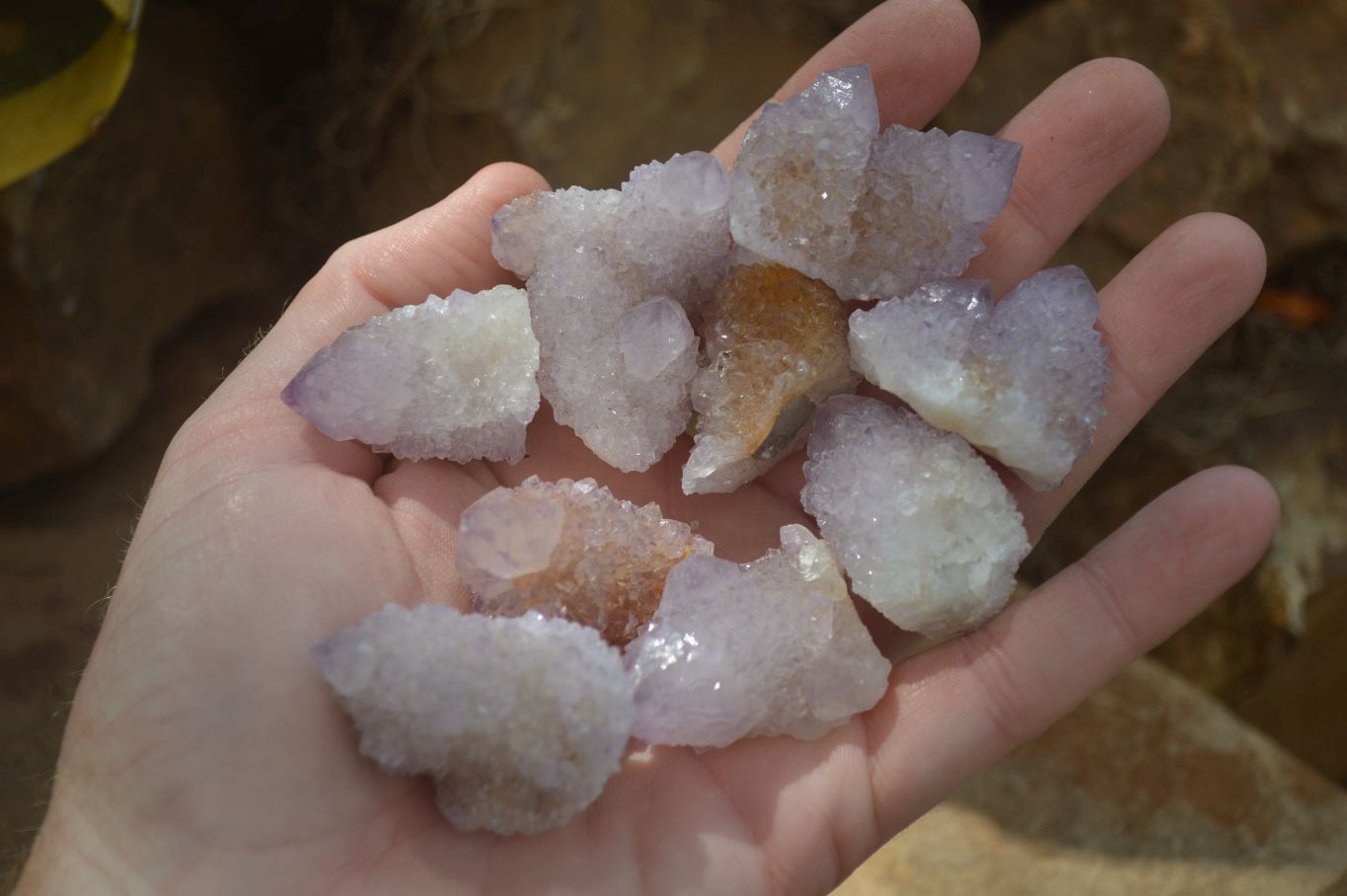 Natural Ametrine Spirit Quartz Clusters x 35 From Boekenhouthoek, South Africa - Toprock Gemstones and Minerals 
