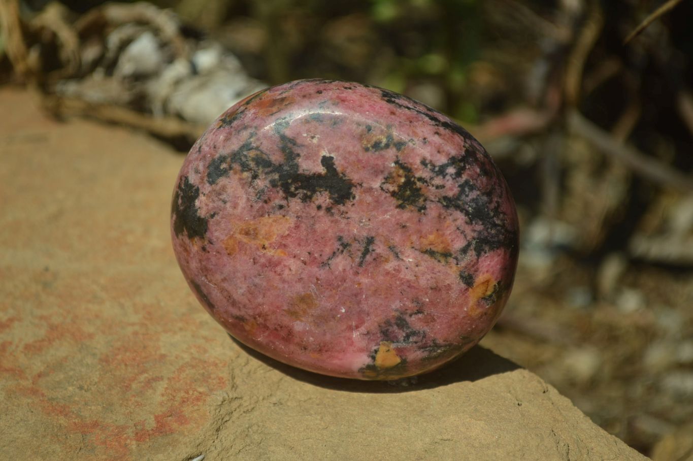 Polished Rhodonite Free Forms x 6 From Zimbabwe - Toprock Gemstones and Minerals 