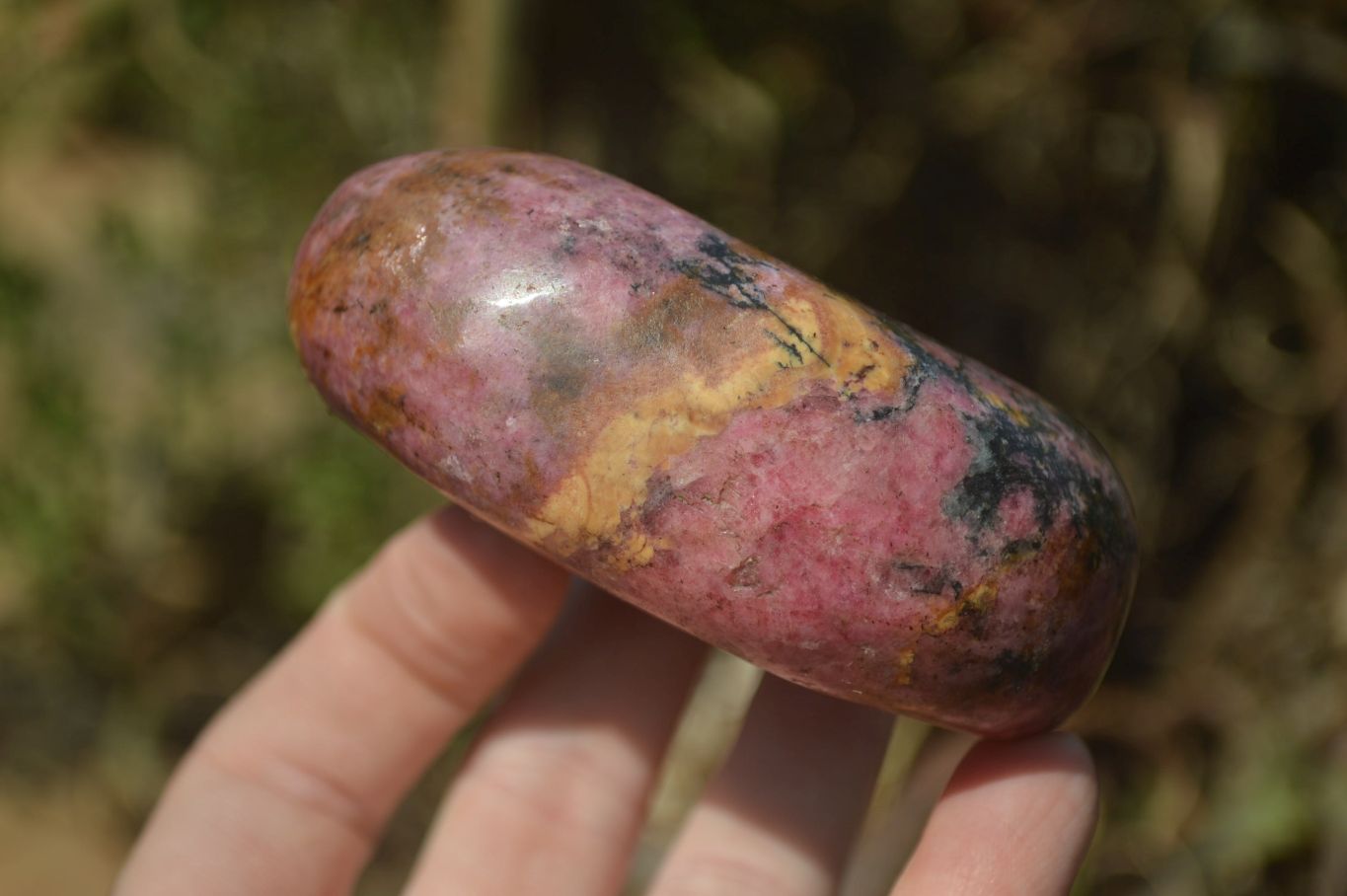 Polished Rhodonite Free Forms x 6 From Zimbabwe - Toprock Gemstones and Minerals 