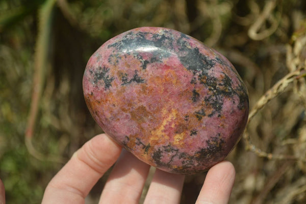 Polished Rhodonite Free Forms x 6 From Zimbabwe - Toprock Gemstones and Minerals 