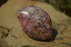 Polished Rhodonite Free Forms x 6 From Zimbabwe - Toprock Gemstones and Minerals 