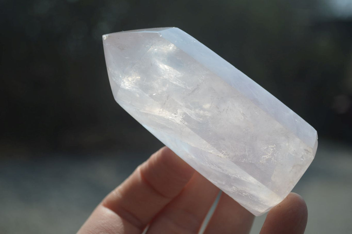 Polished Rose Quartz Points x 12 From Madagascar - Toprock Gemstones and Minerals 