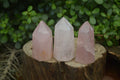 Polished Rose Quartz Points x 12 From Madagascar - Toprock Gemstones and Minerals 