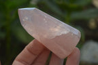 Polished Rose Quartz Points x 12 From Madagascar - Toprock Gemstones and Minerals 