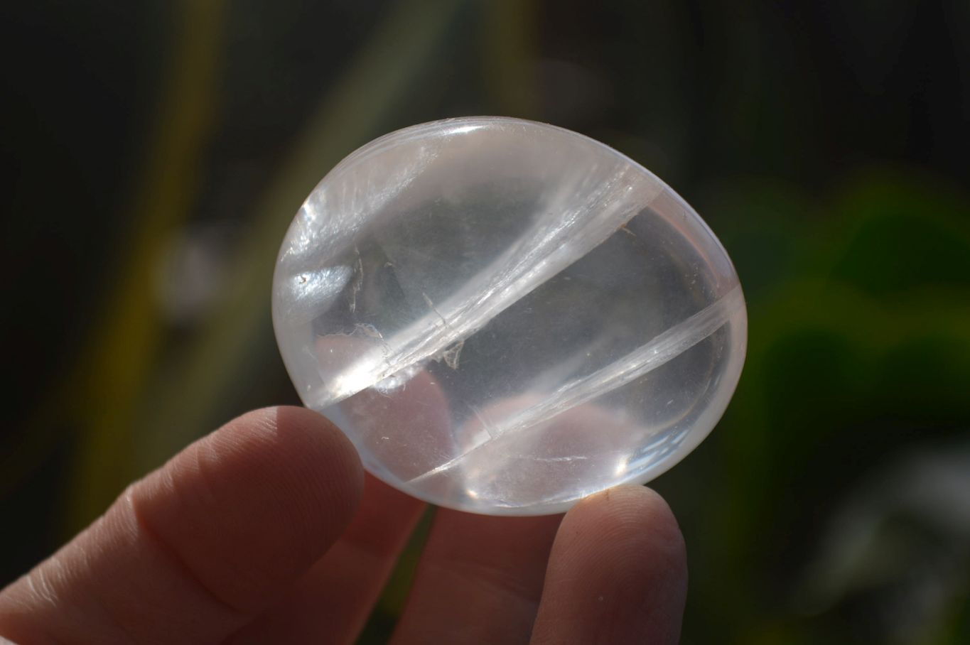 Polished Rock Crystal & Girasol Quartz Palm Stones x 14 From Madagascar - Toprock Gemstones and Minerals 