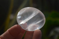 Polished Rock Crystal & Girasol Quartz Palm Stones x 14 From Madagascar - Toprock Gemstones and Minerals 