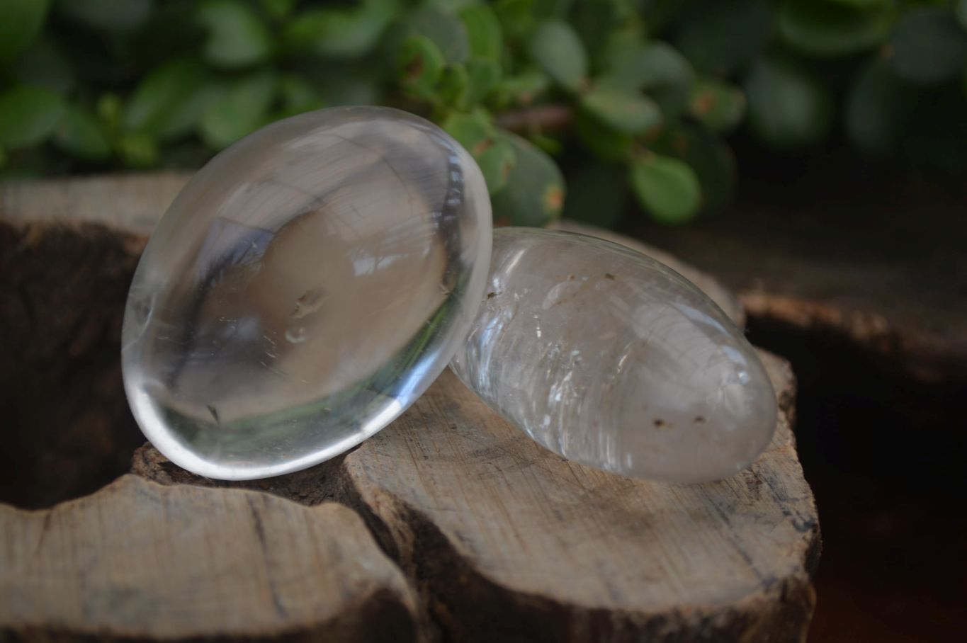 Polished Rock Crystal & Girasol Quartz Palm Stones x 14 From Madagascar - Toprock Gemstones and Minerals 