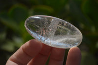 Polished Rock Crystal & Girasol Quartz Palm Stones x 14 From Madagascar - Toprock Gemstones and Minerals 
