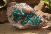 Natural Emerald Dioptase Matrix Specimen x 1 From Namibia - Toprock Gemstones and Minerals 
