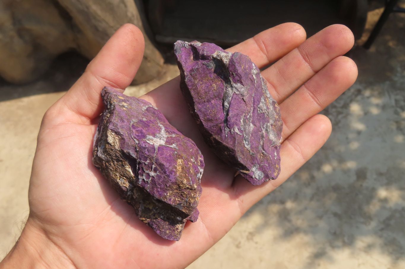 Natural Metallic Purpurite Cobbed Specimens x 12 From Erongo, Namibia - Toprock Gemstones and Minerals 