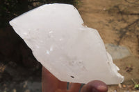 Natural Etched Clear Quartz Crystal Specimens x 2 From Madagascar - Toprock Gemstones and Minerals 