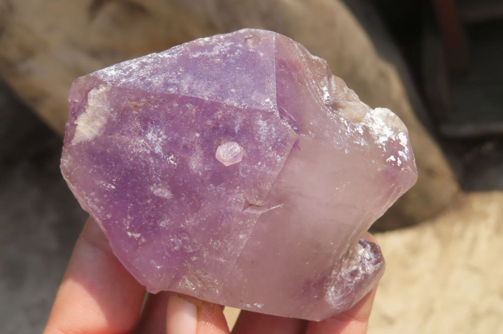 Natural Window Amethyst Quartz Crystals x 4 From Madagascar - Toprock Gemstones and Minerals 