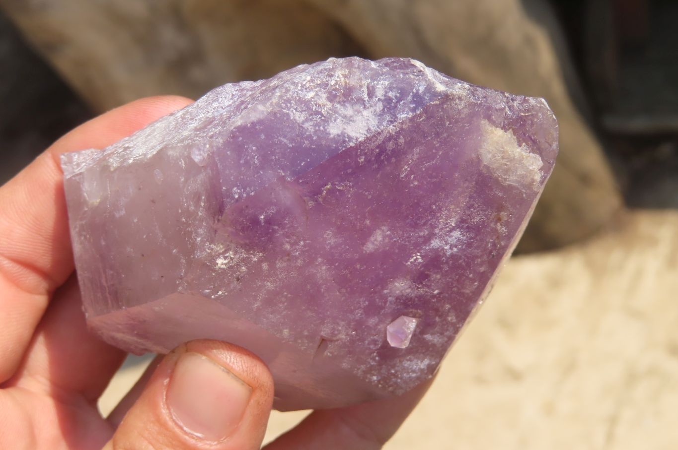 Natural Window Amethyst Quartz Crystals x 4 From Madagascar - Toprock Gemstones and Minerals 