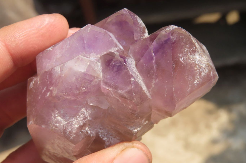 Natural Window Amethyst Quartz Crystals x 4 From Madagascar - Toprock Gemstones and Minerals 