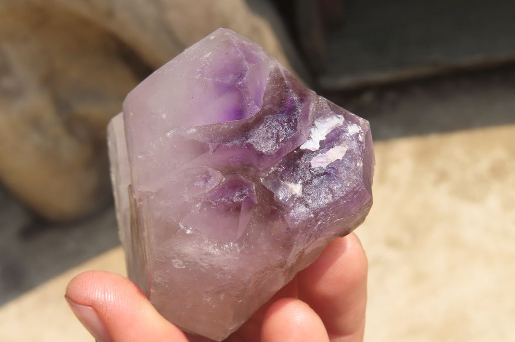 Natural Window Amethyst Quartz Crystals x 4 From Madagascar - Toprock Gemstones and Minerals 
