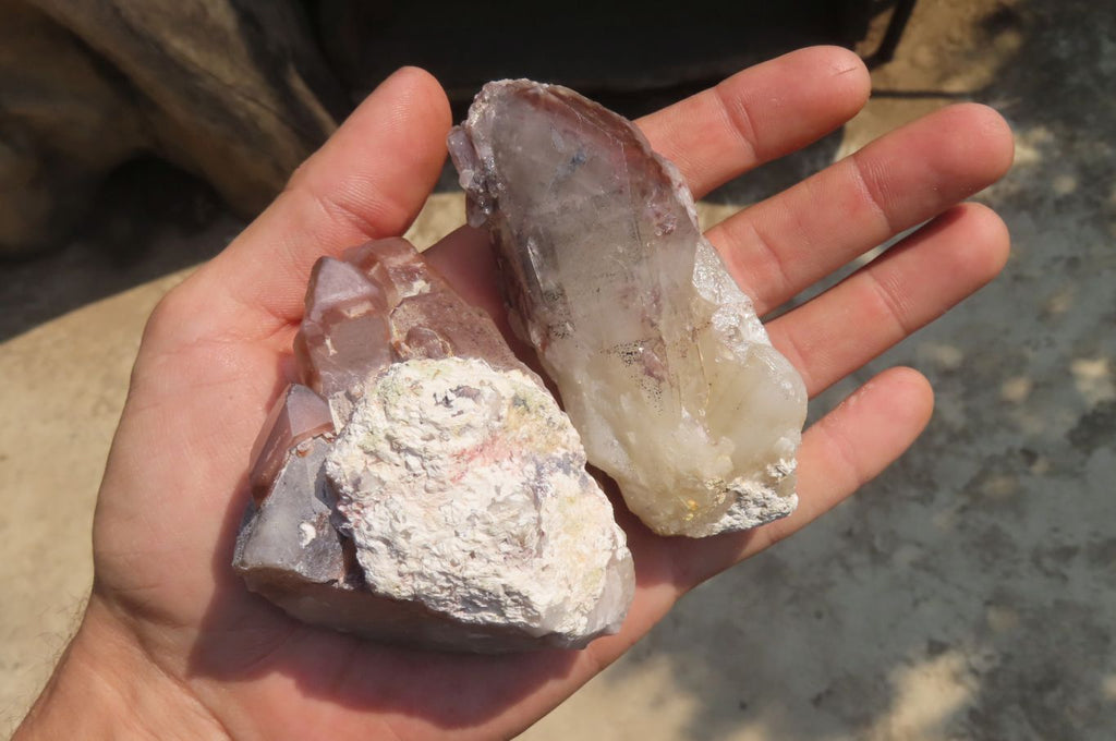 Natural Hematoid Quartz Crystals x 12 From Karoi, Zimbabwe - Toprock Gemstones and Minerals 