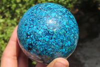 Polished Chrysocolla Conglomerate Sphere x 1 From Congo - Toprock Gemstones and Minerals 