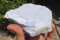 Natural Crystalline Blue Lace Agate Plates x 3 From Namibia - Toprock Gemstones and Minerals 