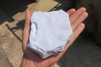 Natural Crystalline Blue Lace Agate Plates x 3 From Namibia - Toprock Gemstones and Minerals 