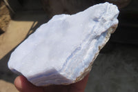 Natural Crystalline Blue Lace Agate Plates x 3 From Namibia - Toprock Gemstones and Minerals 