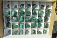 Polished Flower Banded Malachite Free Forms x 35 From Congo - Toprock Gemstones and Minerals 