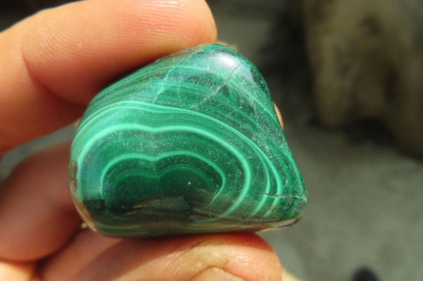 Polished Flower Banded Malachite Free Forms x 35 From Congo - Toprock Gemstones and Minerals 