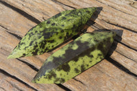 Polished Double Terminated Leopard Stone Points x 3 From Zimbabwe - Toprock Gemstones and Minerals 
