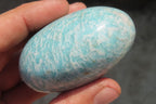 Polished Amazonite Palm Stones x 12 From Zimbabwe - Toprock Gemstones and Minerals 
