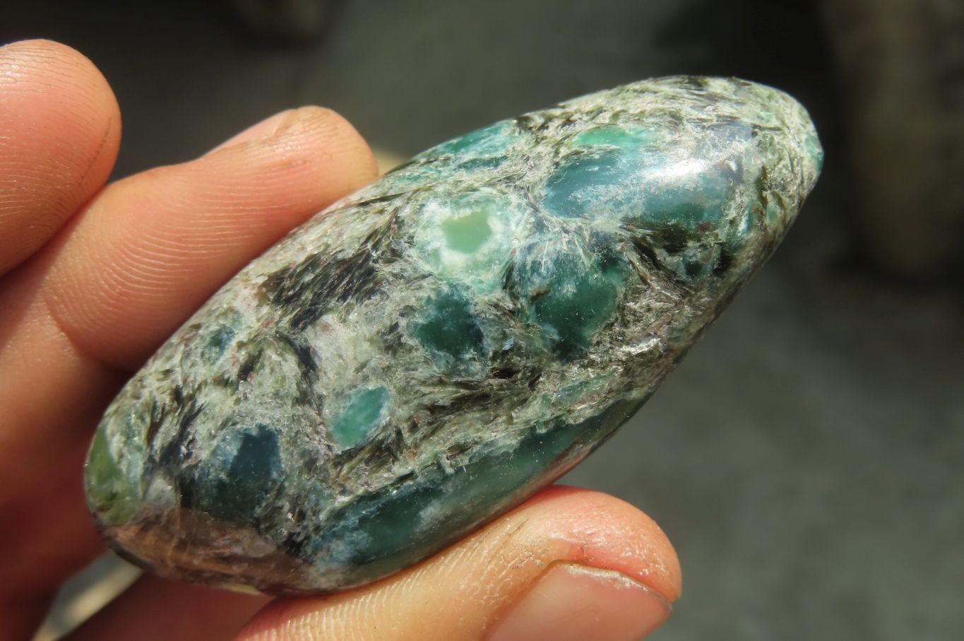 Polished Rare Emerald Mica In Matrix Free Forms x 12 From Mutoko, Zimbabwe - Toprock Gemstones and Minerals 