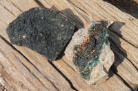 Natural Libethenite Crystals On Dolomite Matrix Specimens x 2 From Shituru, Congo - Toprock Gemstones and Minerals 