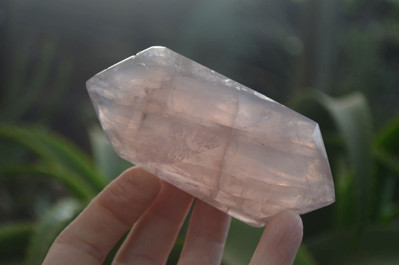Polished Double Terminated Rose Quartz Points x 12 From Madagascar - Toprock Gemstones and Minerals 