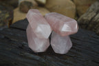 Polished Double Terminated Rose Quartz Points x 12 From Madagascar - Toprock Gemstones and Minerals 