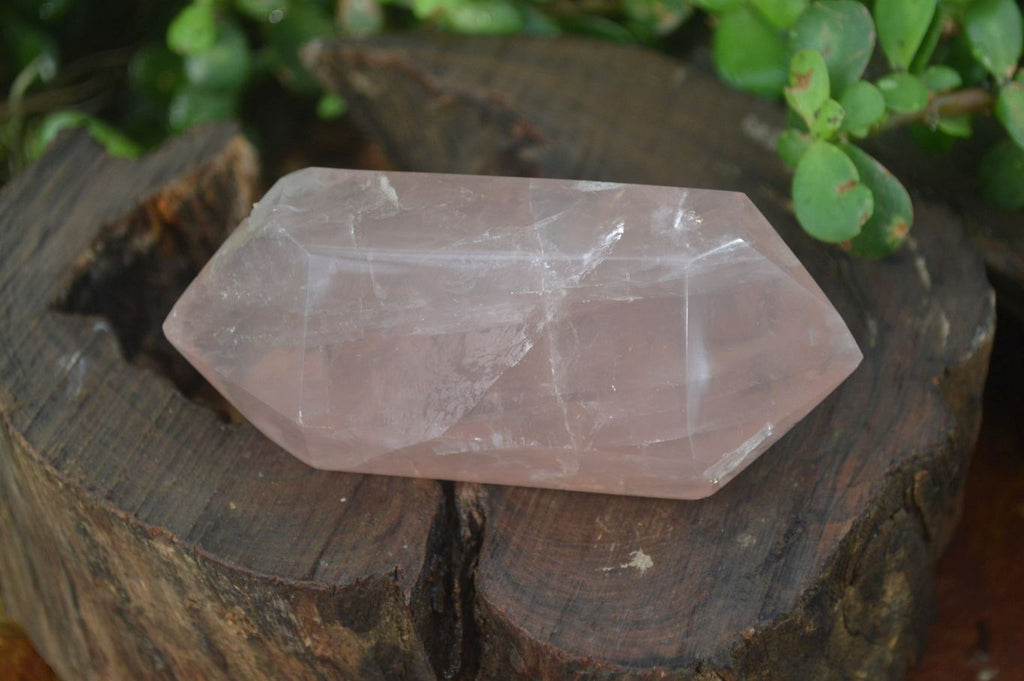 Polished Double Terminated Rose Quartz Points x 12 From Madagascar - Toprock Gemstones and Minerals 