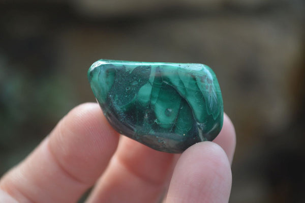 Polished Flower Banded Malachite Free Forms x 35 From Congo - Toprock Gemstones and Minerals 