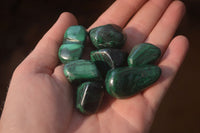 Polished Flower Banded Malachite Free Forms x 35 From Congo - Toprock Gemstones and Minerals 