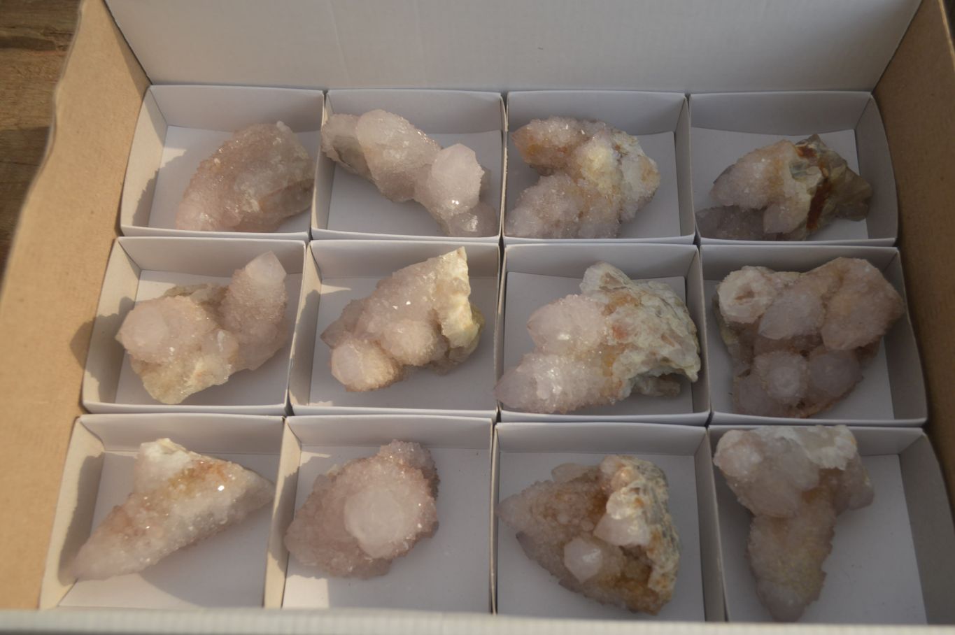 Natural Spirit Quartz Clusters x 12 From Boekenhouthoek, South Africa - Toprock Gemstones and Minerals 