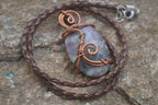 Hand Made Mixed Copper Wire Wrapped Pendants x 6 From Southern Africa - Toprock Gemstones and Minerals 
