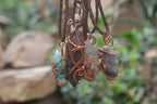 Hand Made Mixed Copper Wire Wrapped Pendants x 6 From Southern Africa - Toprock Gemstones and Minerals 