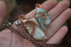 Hand Made Mixed Copper Wire Wrapped Pendants x 6 From Southern Africa - Toprock Gemstones and Minerals 