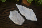 Natural Crystalline Blue Lace Agate Plates x 2 From Namibia - Toprock Gemstones and Minerals 