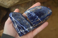 Polished Sodalite Standing Free Forms x 4 From Kunene River, Namibia - Toprock Gemstones and Minerals 