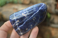 Polished Sodalite Standing Free Forms x 4 From Kunene River, Namibia - Toprock Gemstones and Minerals 