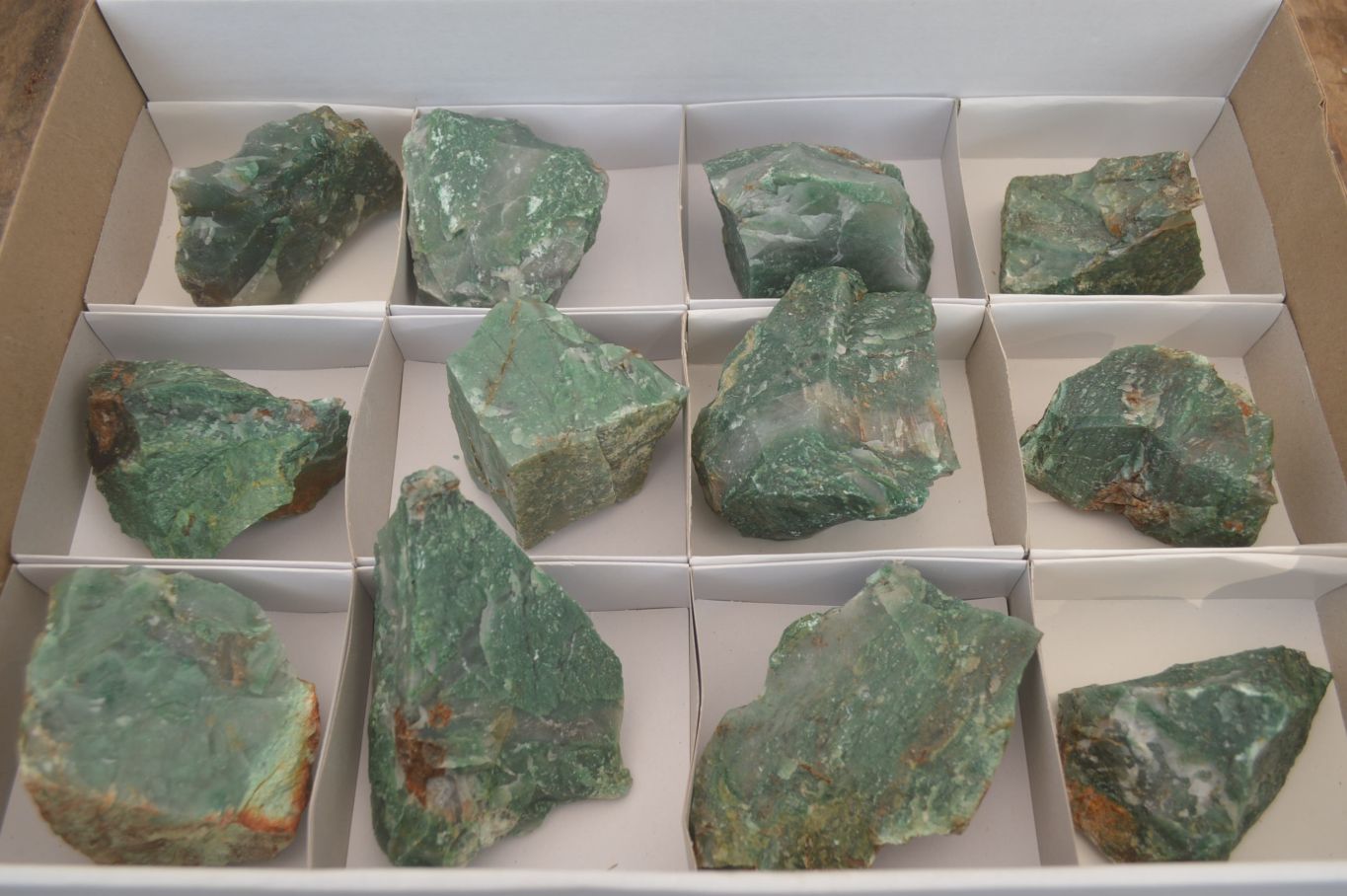 Natural Jade Cobbed Specimens x 12 From Swaziland - Toprock Gemstones and Minerals 
