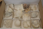 Natural Drusy Quartz Coated Calcite Pseudomorph Specimens x 12 From Lesotho - Toprock Gemstones and Minerals 