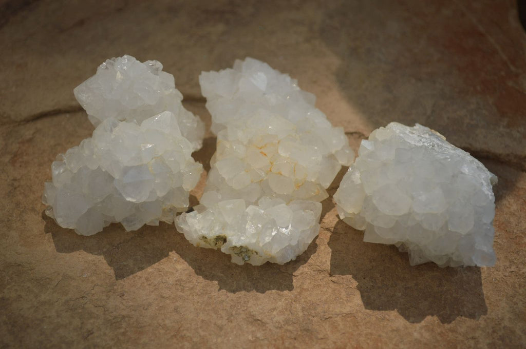 Natural Drusy Quartz Coated Calcite Pseudomorph Specimens x 12 From Lesotho - Toprock Gemstones and Minerals 