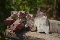 Natural Red Hematoid Quartz Clusters x 3 From Karoi, Zimbabwe - Toprock Gemstones and Minerals 