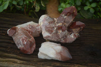 Natural Red Hematoid Quartz Clusters x 3 From Karoi, Zimbabwe - Toprock Gemstones and Minerals 